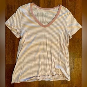 Universal Thread Striped V-Neck - Size Large